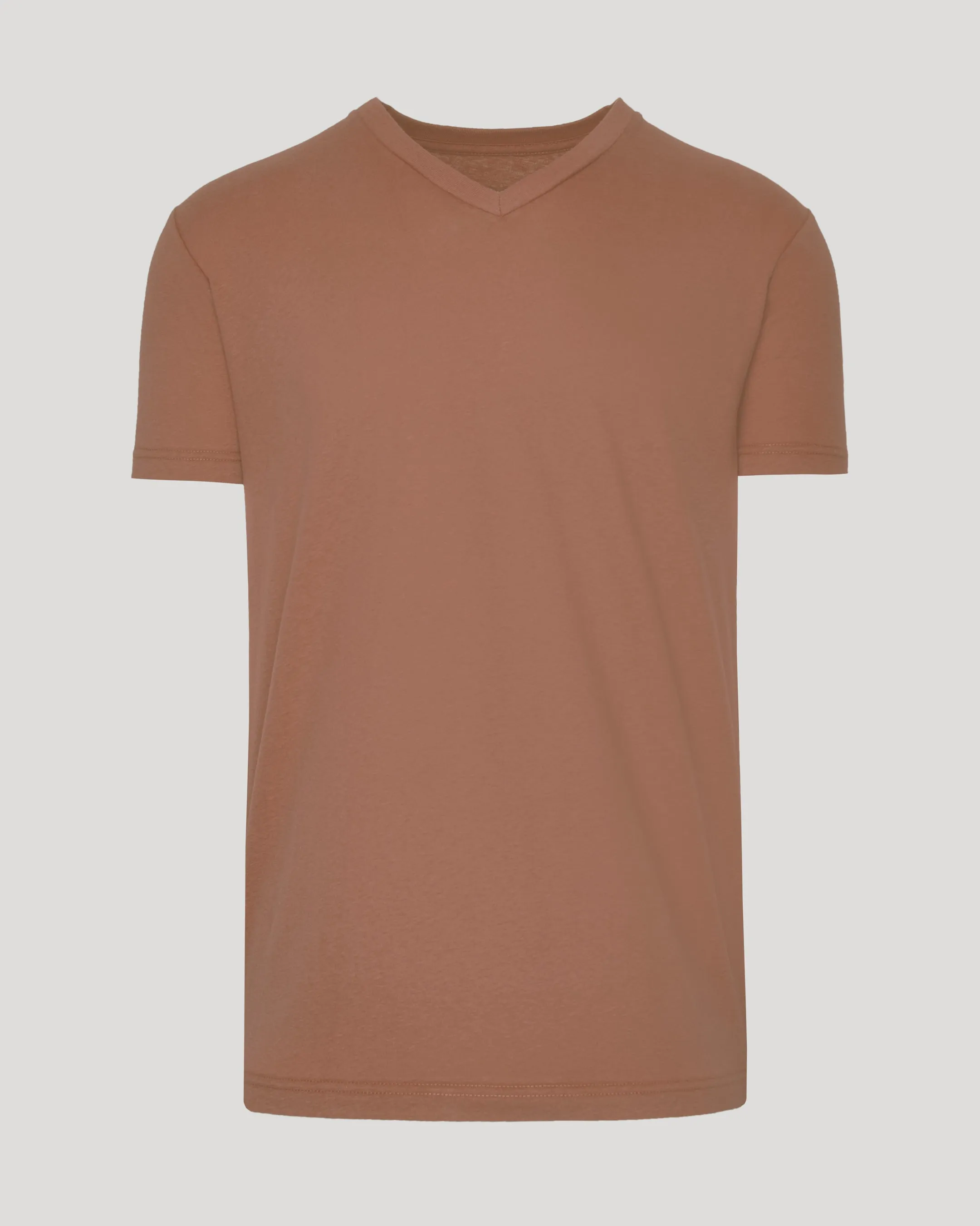 Dark Heather Sepia V-Neck Tee