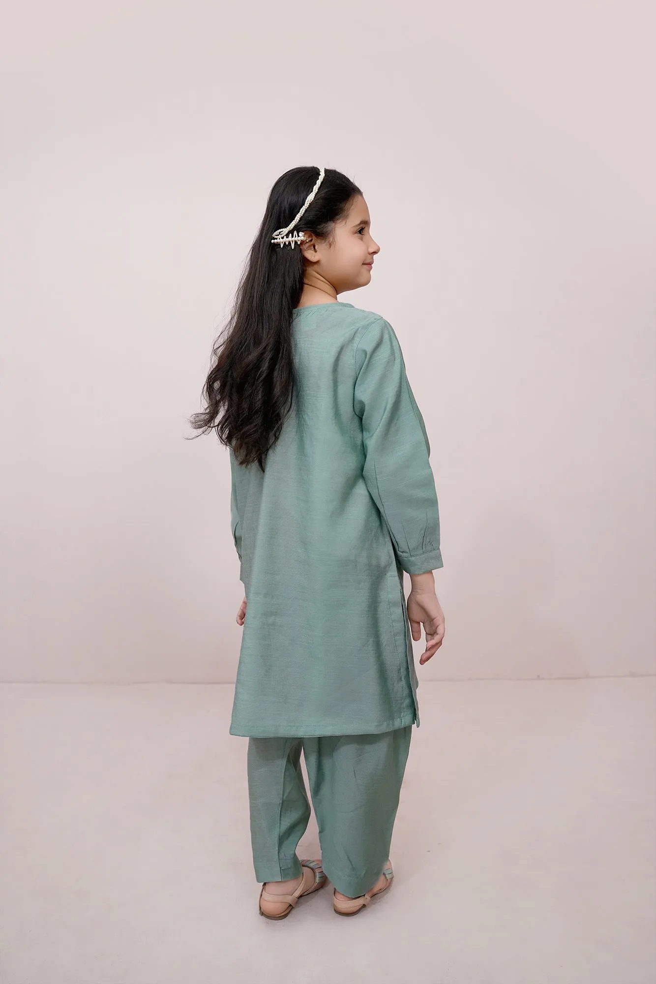 Dark Mint Embroidered Outfit
