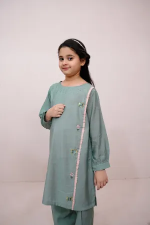 Dark Mint Embroidered Outfit