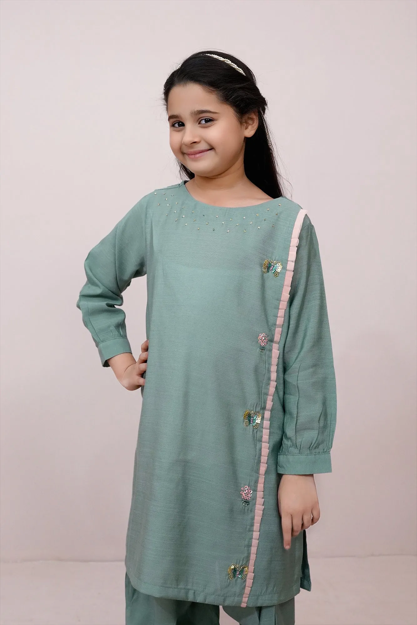 Dark Mint Embroidered Outfit
