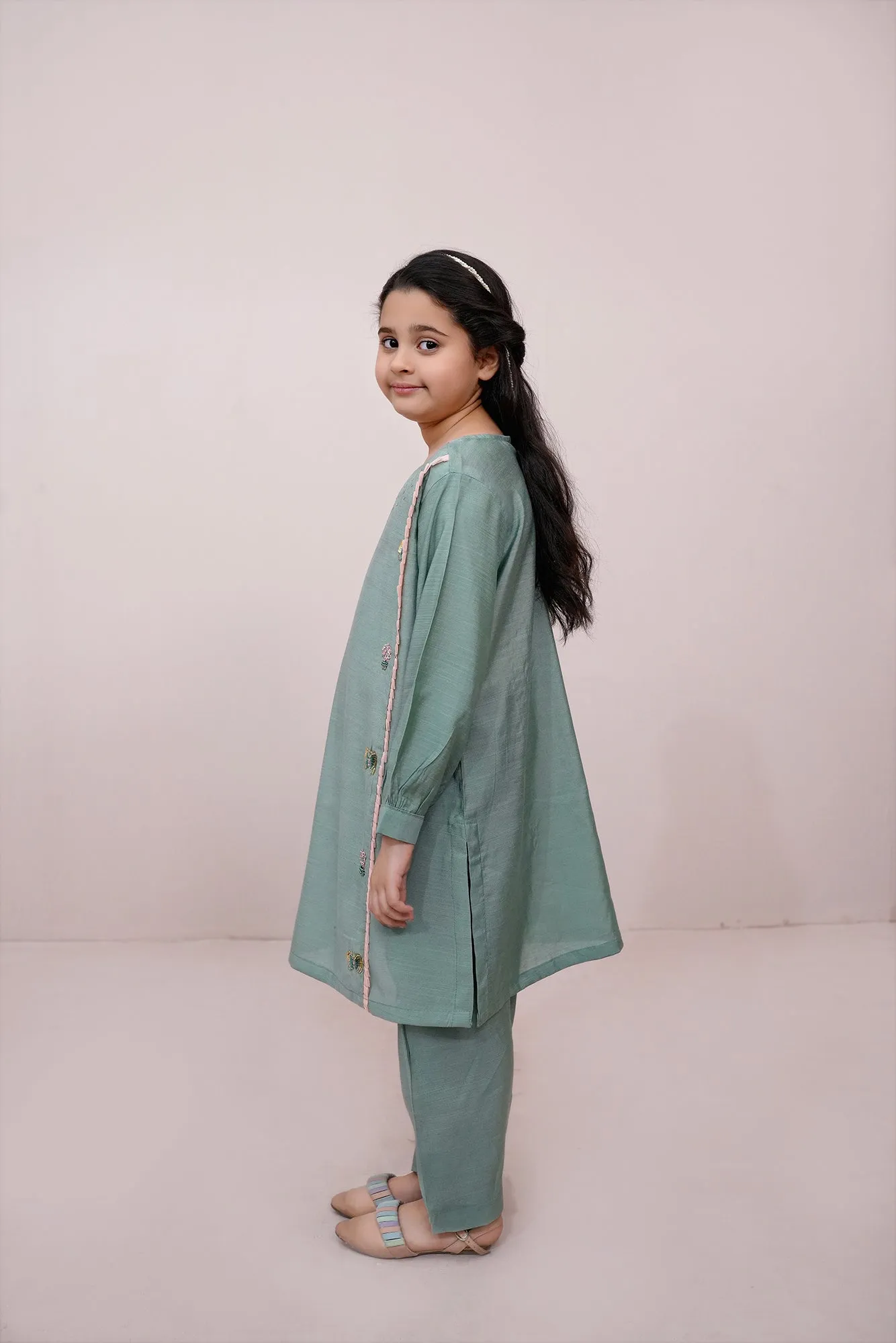 Dark Mint Embroidered Outfit