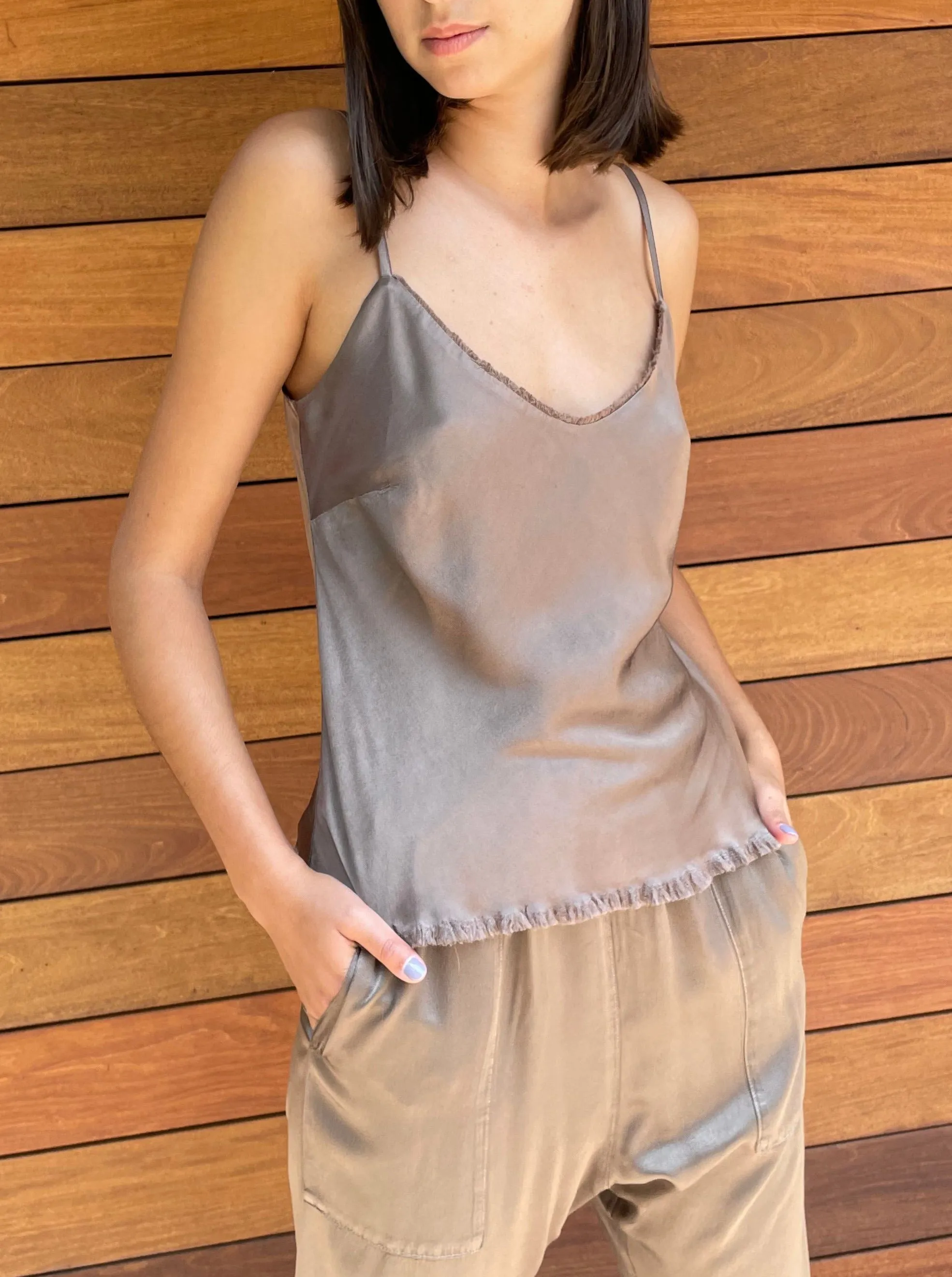Dawn Cami Vintage Satin - Anthracite