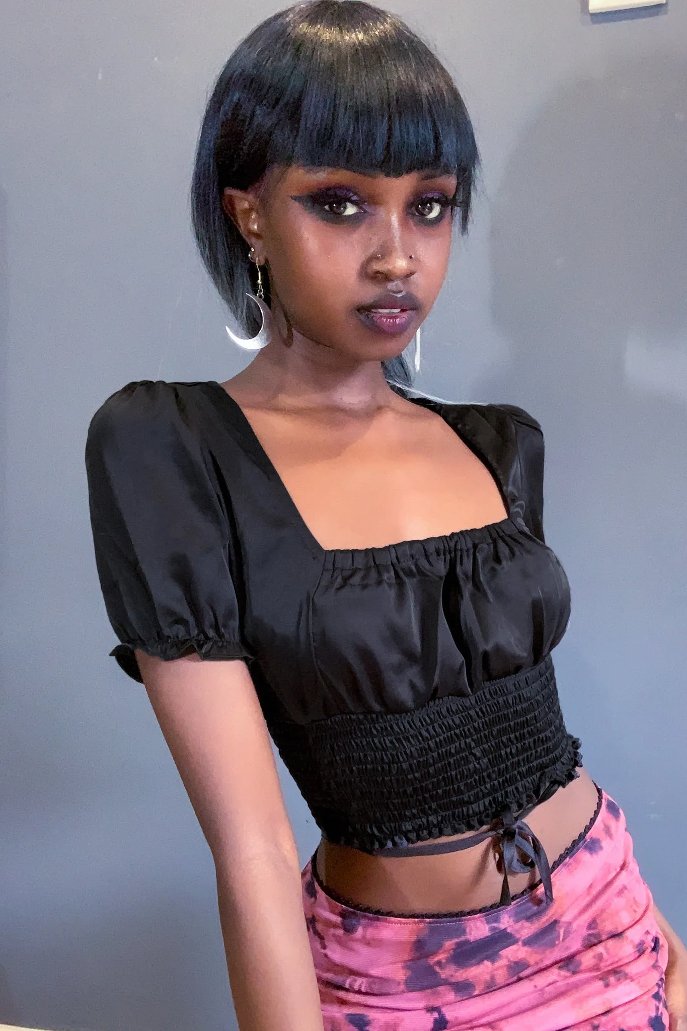 Devil Tail Satin Top