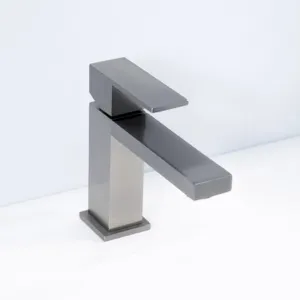 Devon Bathroom Faucet - Single Hole - 6" Brass/Brushed Nickel