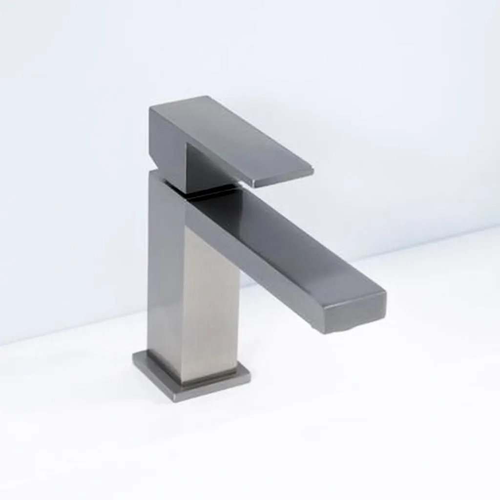 Devon Bathroom Faucet - Single Hole - 6" Brass/Brushed Nickel