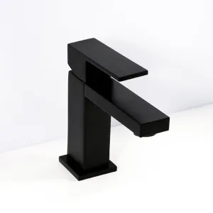 Devon Bathroom Faucet - Single Hole - 6" Brass/Matt Black