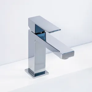 Devon Bathroom Faucet - Single Hole - 6" Brass/Polished Chrome