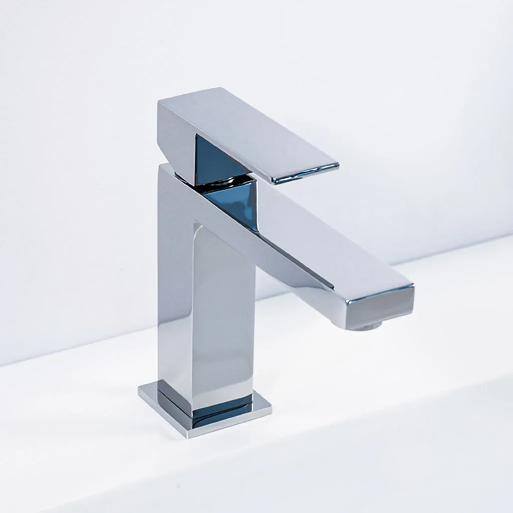 Devon Bathroom Faucet - Single Hole - 6" Brass/Polished Chrome