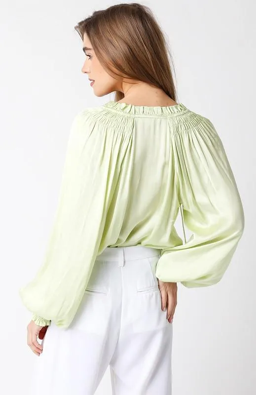 Dew A Little Dance Blouse Honeydew