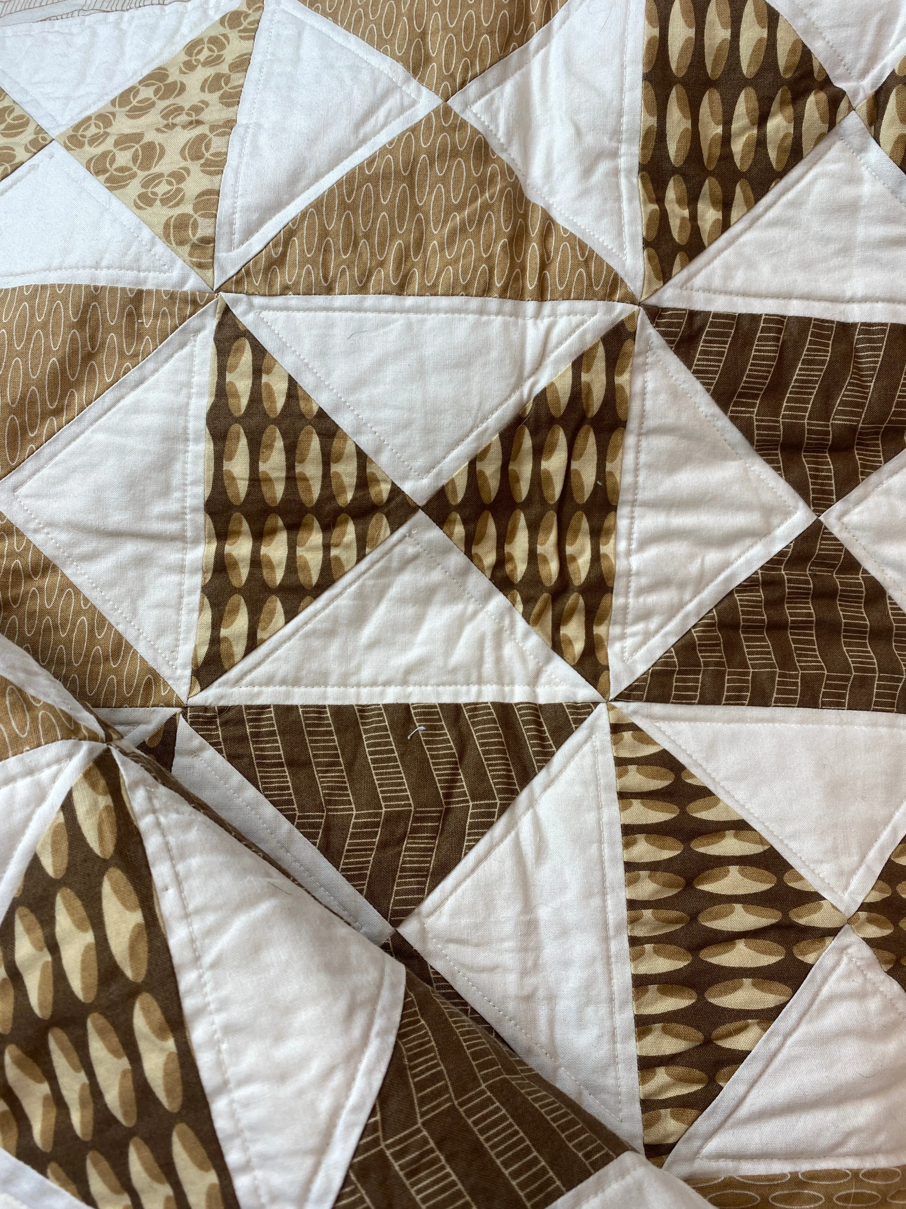 Dimensions in Tan {Handmade Quilt by Amy Ellis}