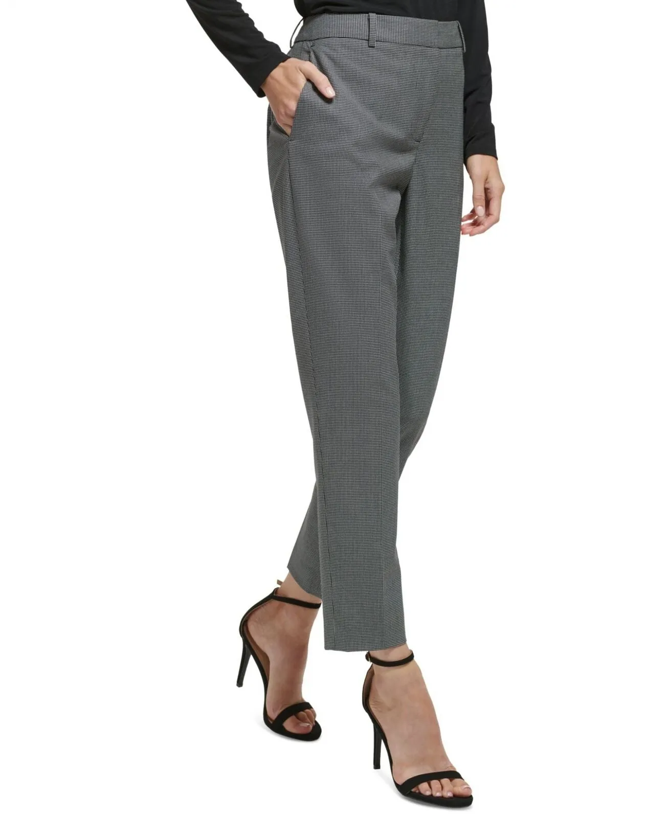 DKNY Women's Essex Mini Check Skinny Pants UI2PG401