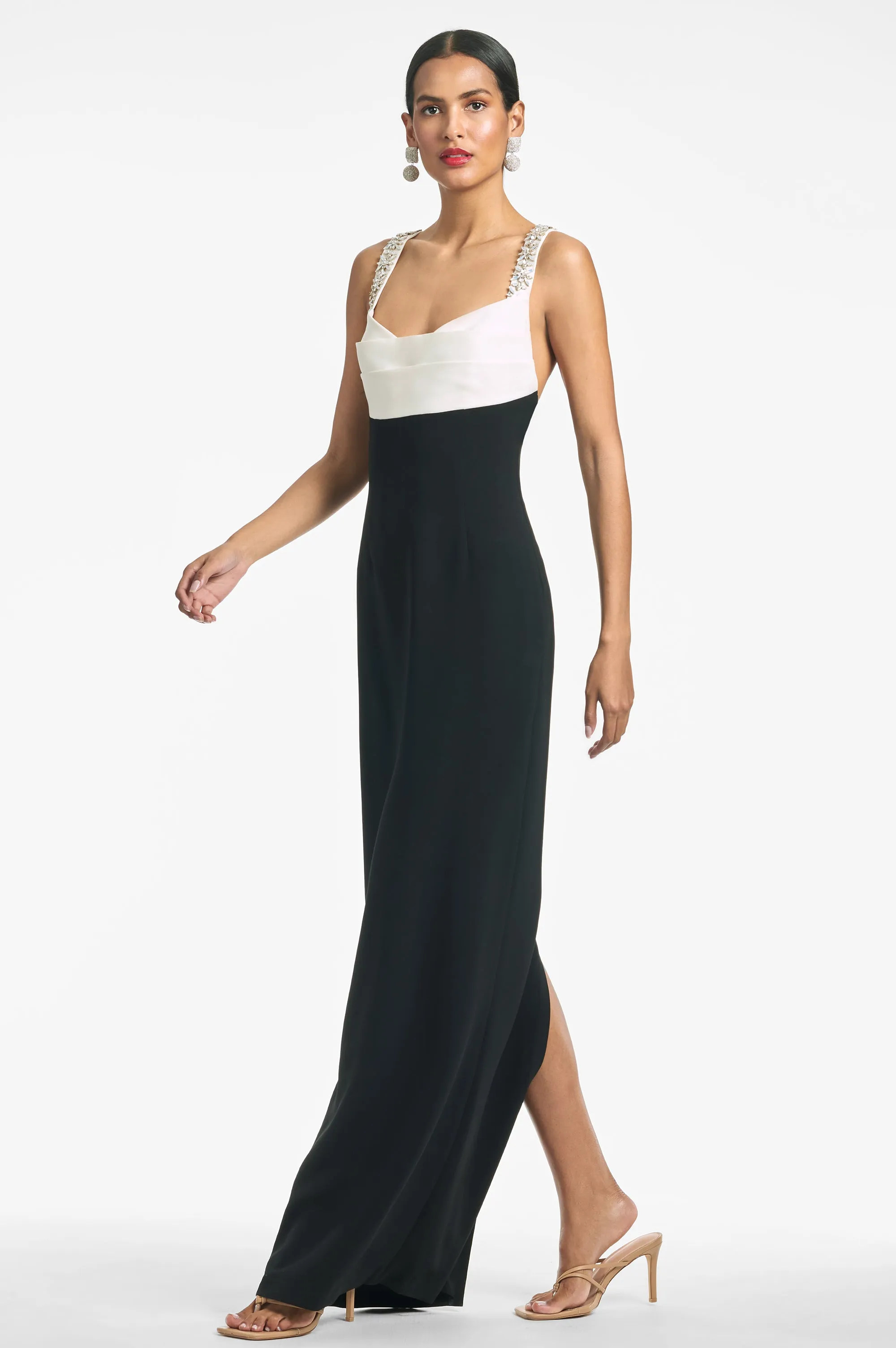 Domenica Gown - Ivory/Black - Final Sale