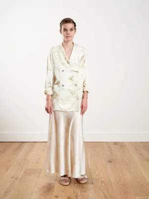 double breasted pajama jacket - plum leaf