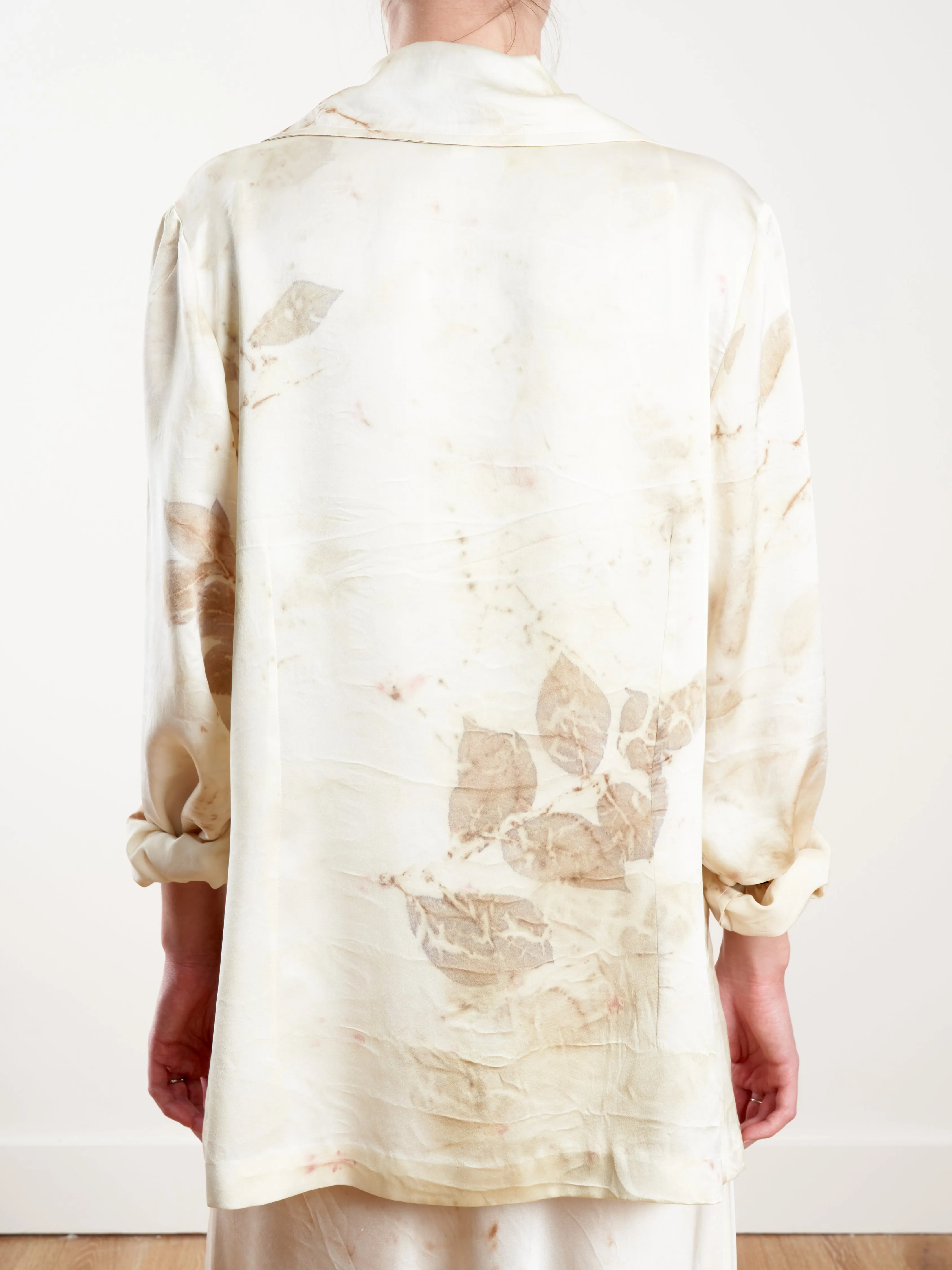 double breasted pajama jacket - plum leaf