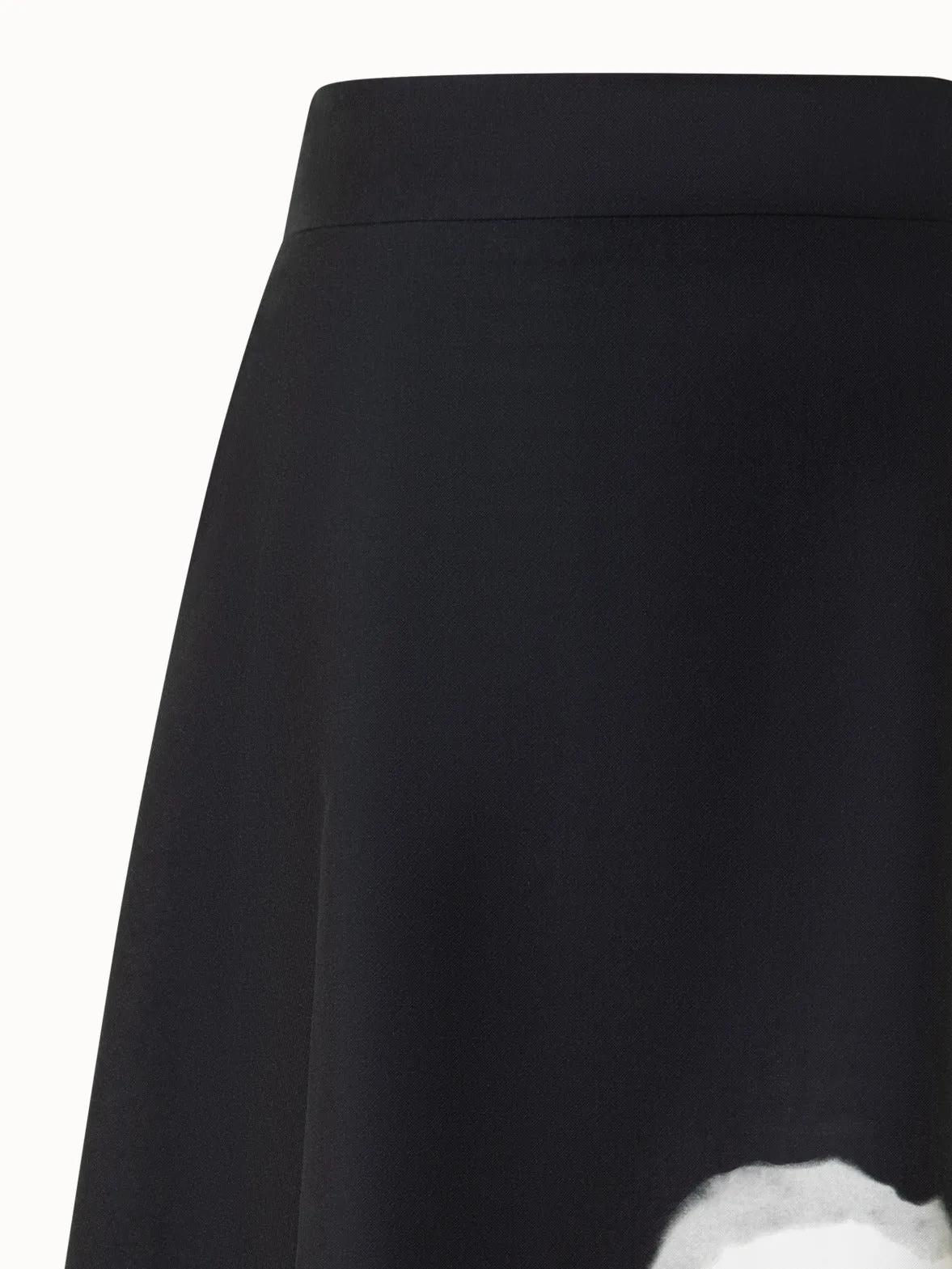 Double-Face Midi Skirt with Dandelion Print