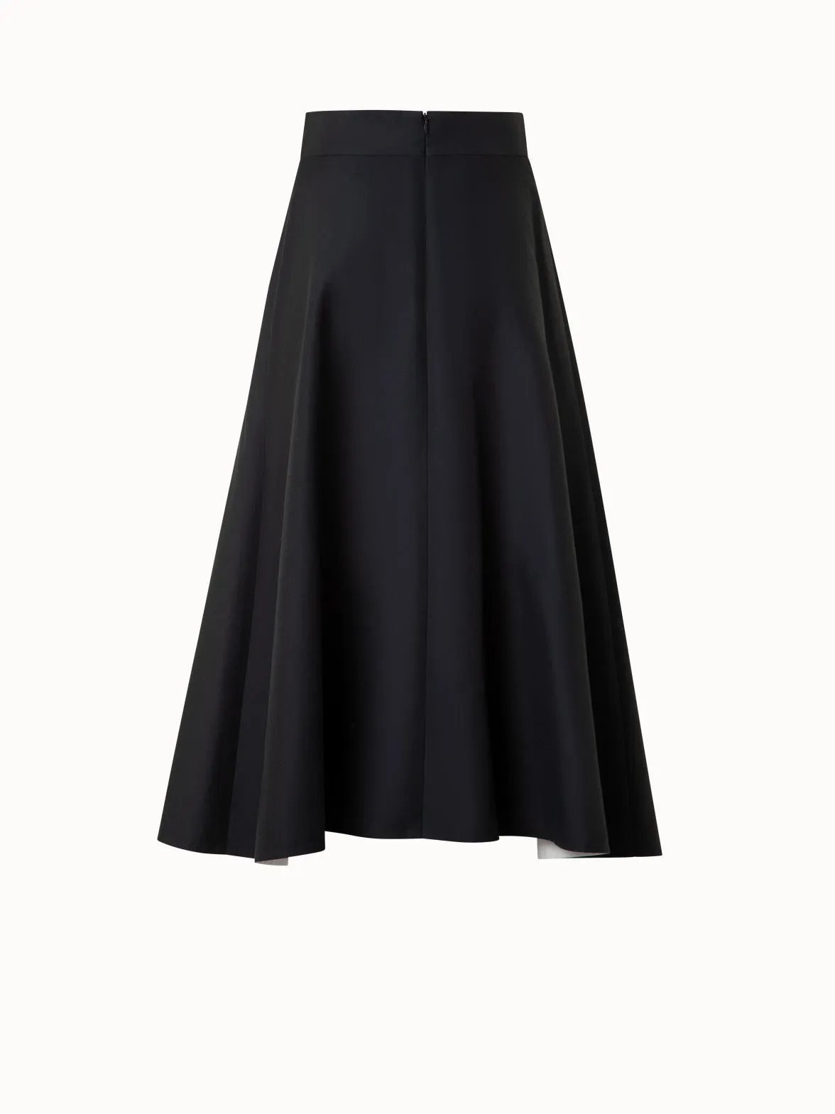 Double-Face Midi Skirt with Dandelion Print