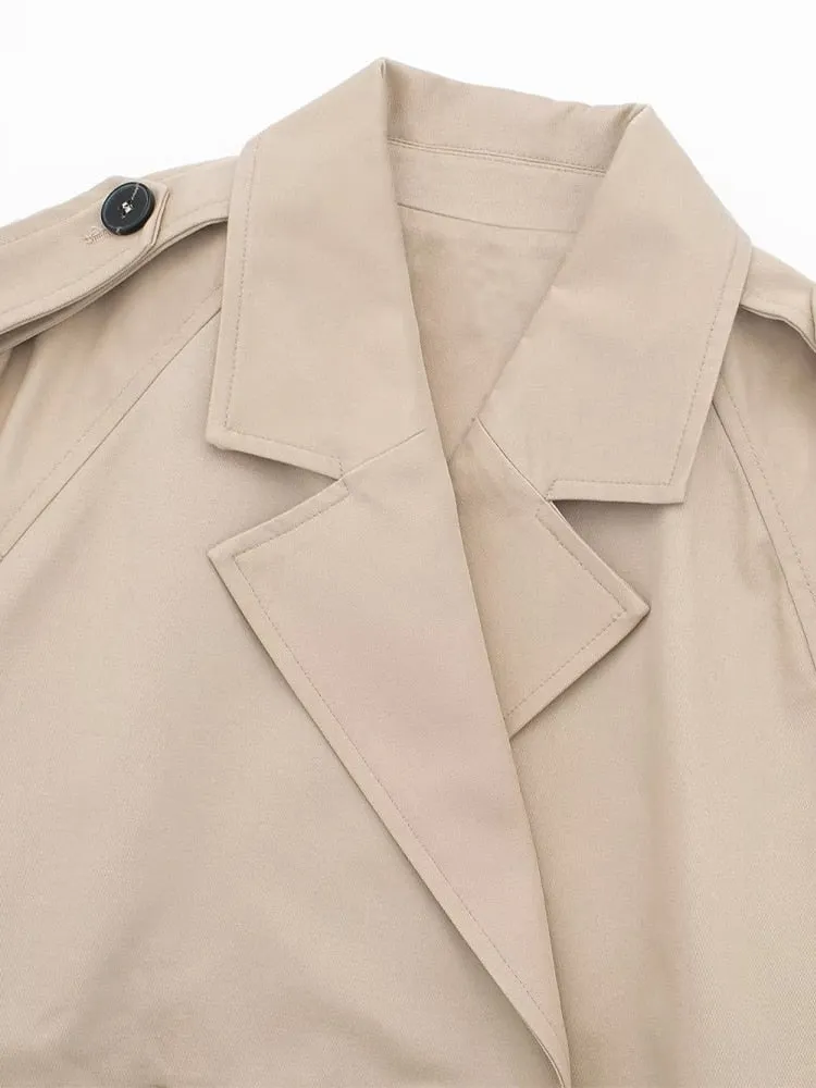 Dreamofthe90s Cropped Trench Jacket