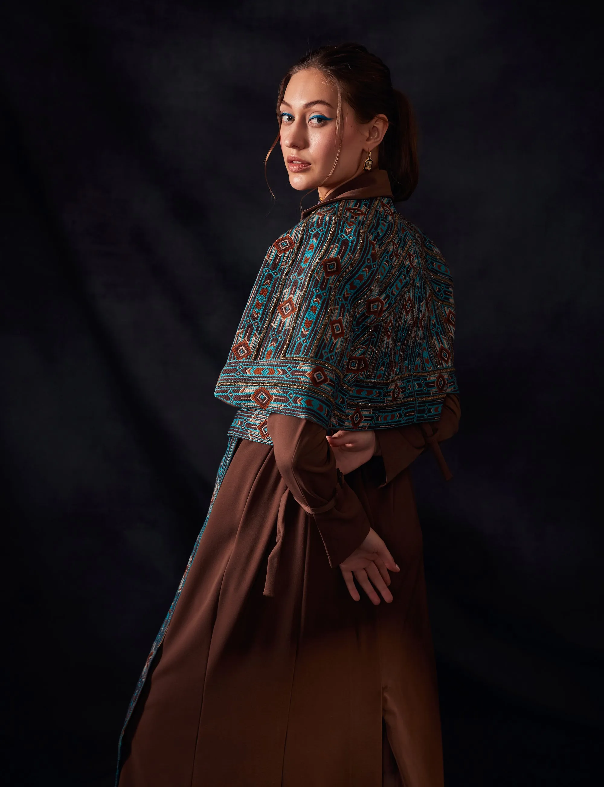 Embellished Open Shoulder Jacket