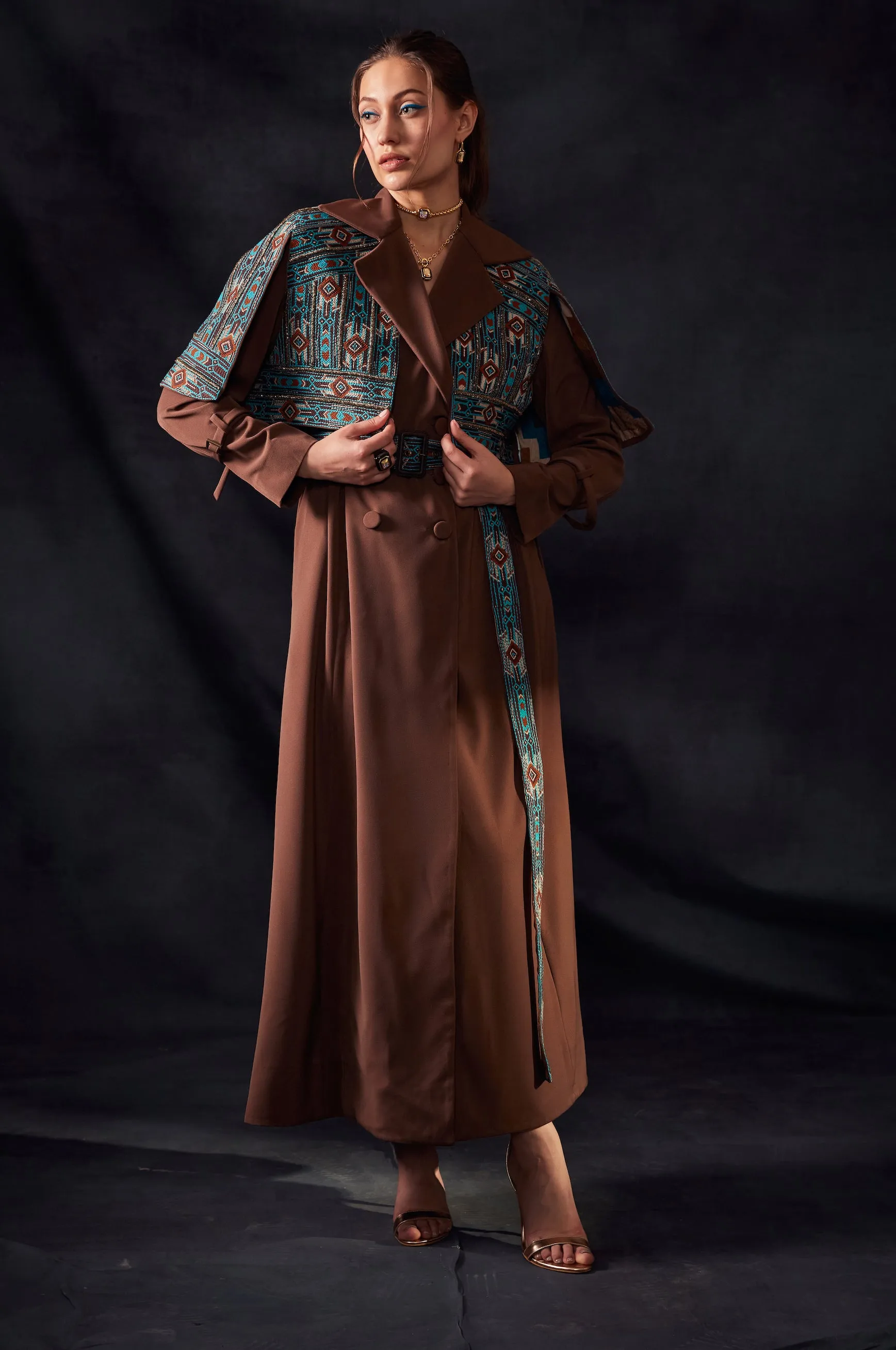 Embellished Open Shoulder Jacket