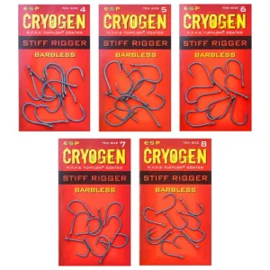 ESP Cryogen Stiff Rigger Barbless Hooks