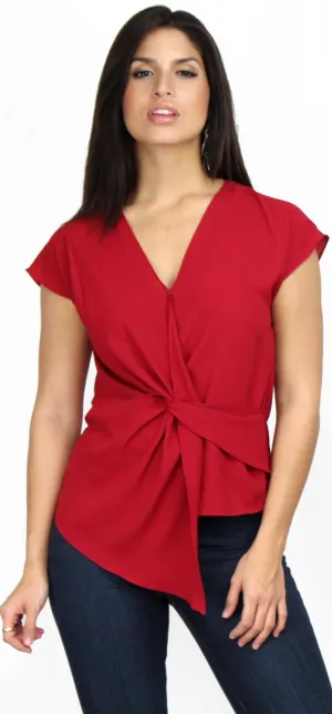 Feeling Myself Red Twist Blouse