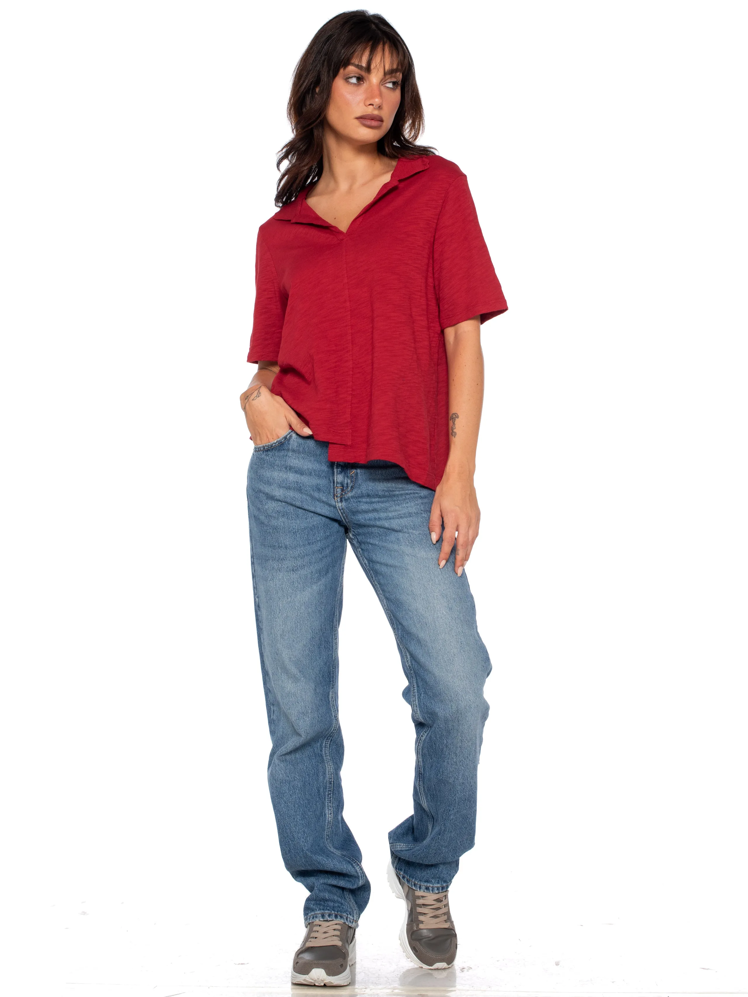 Femme Shifted Polo