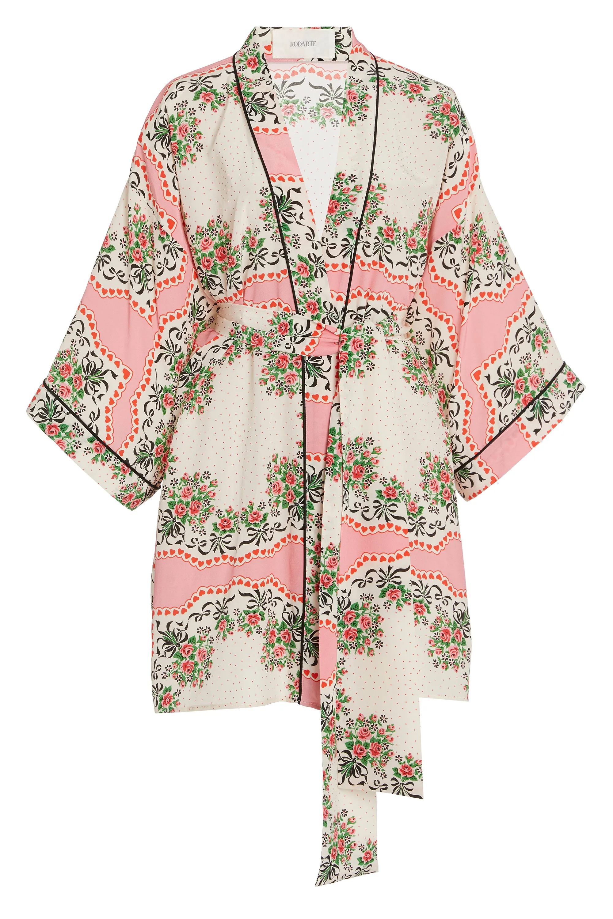 Floral Bouquet Silk Robe