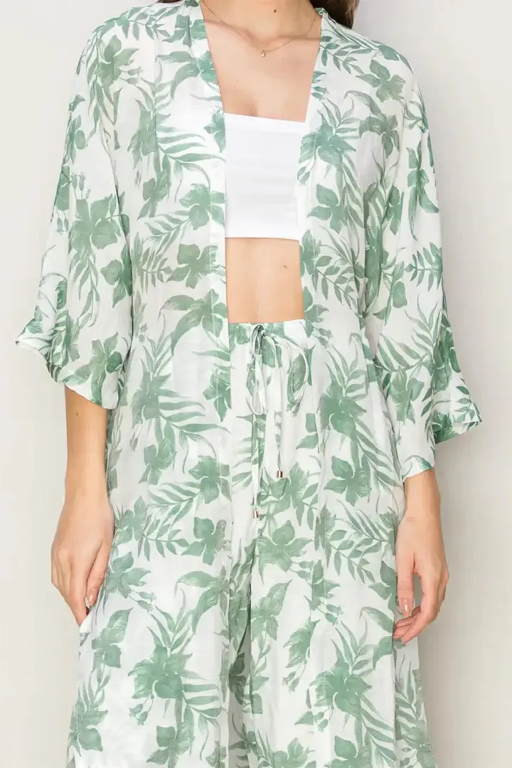 FLORAL DUSTER KIMONO