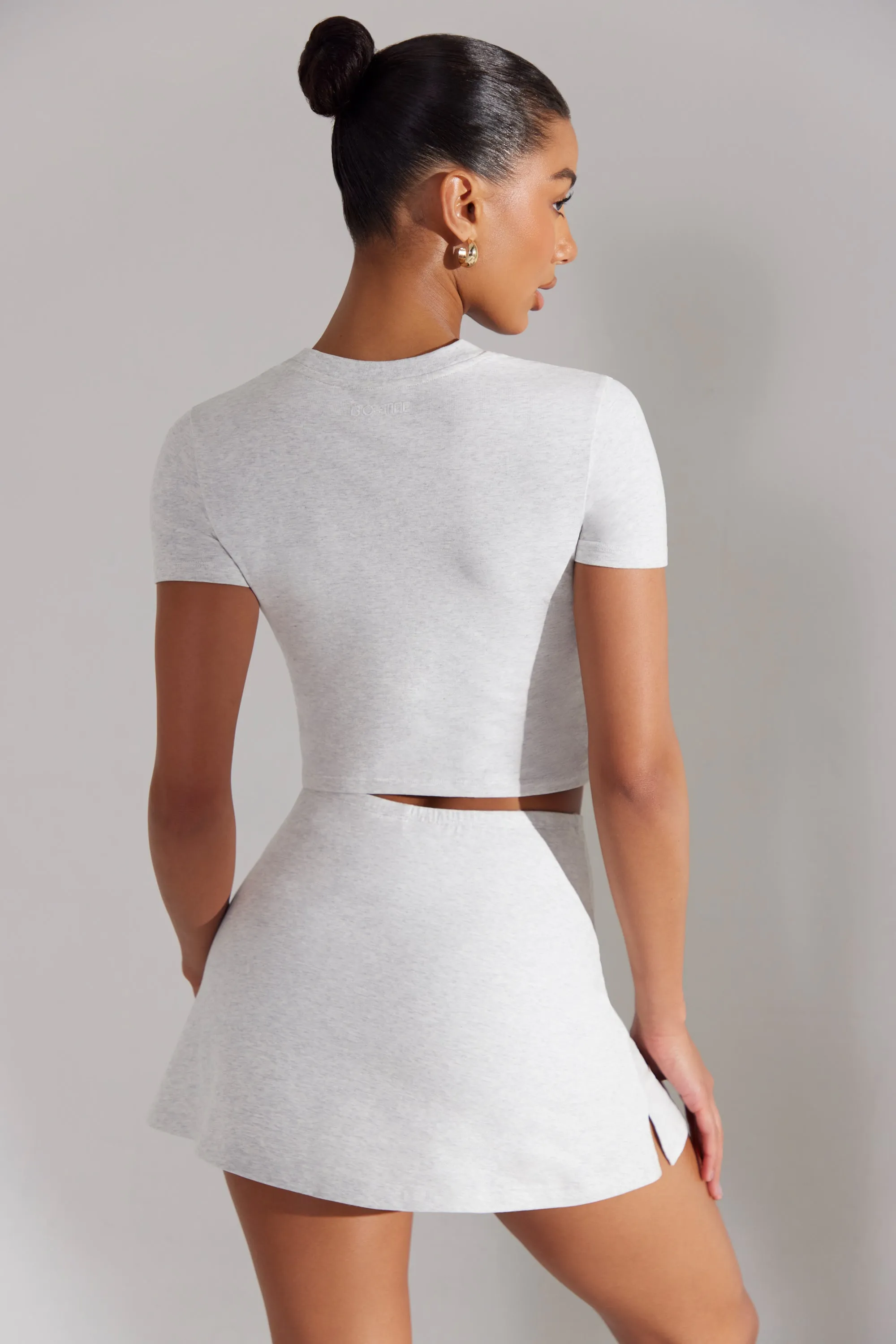 Foundation - A-Line Mini Skort in Heather Grey