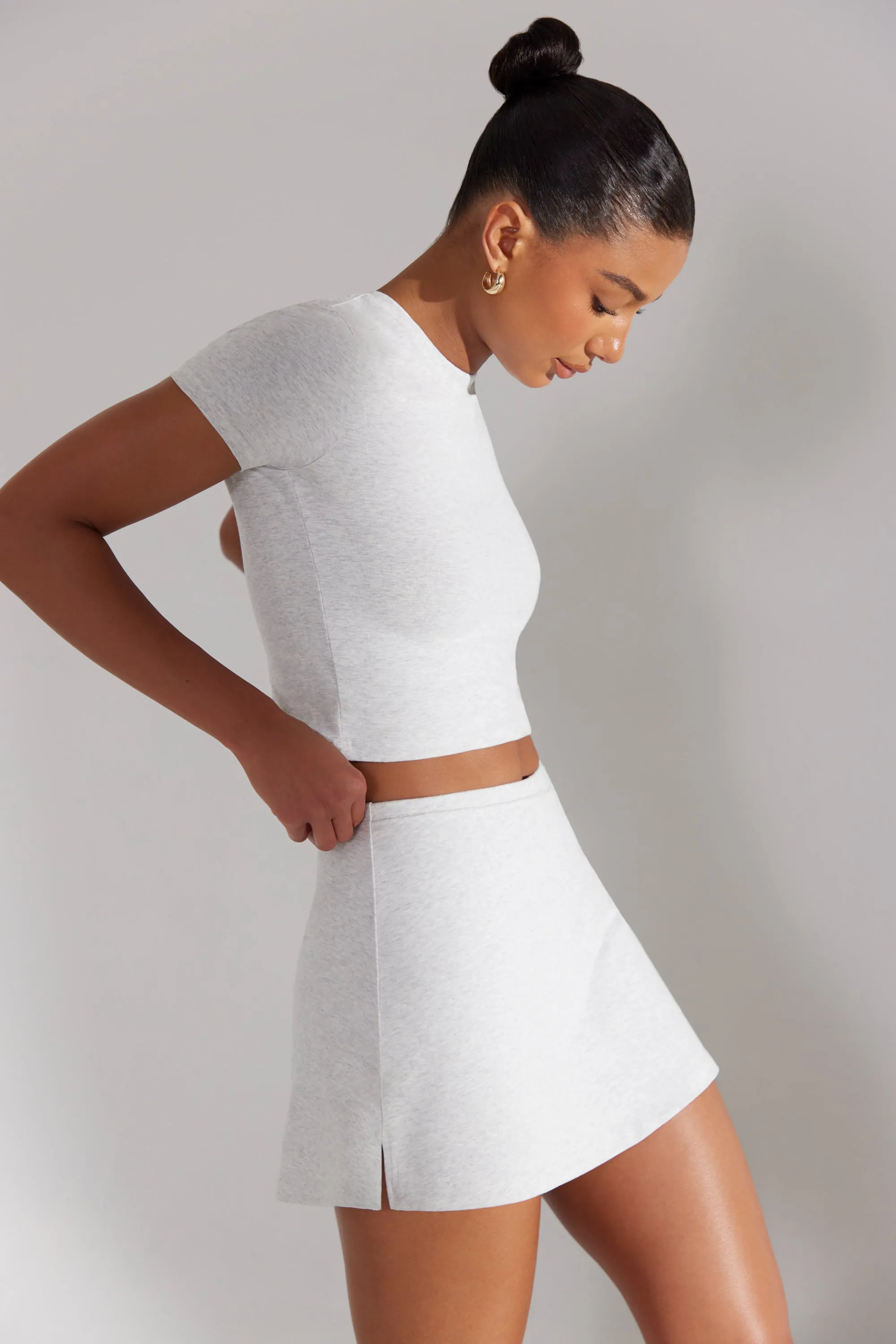 Foundation - A-Line Mini Skort in Heather Grey