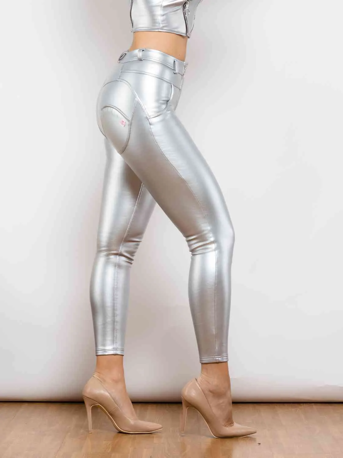 Full Size PU Skinny Pants