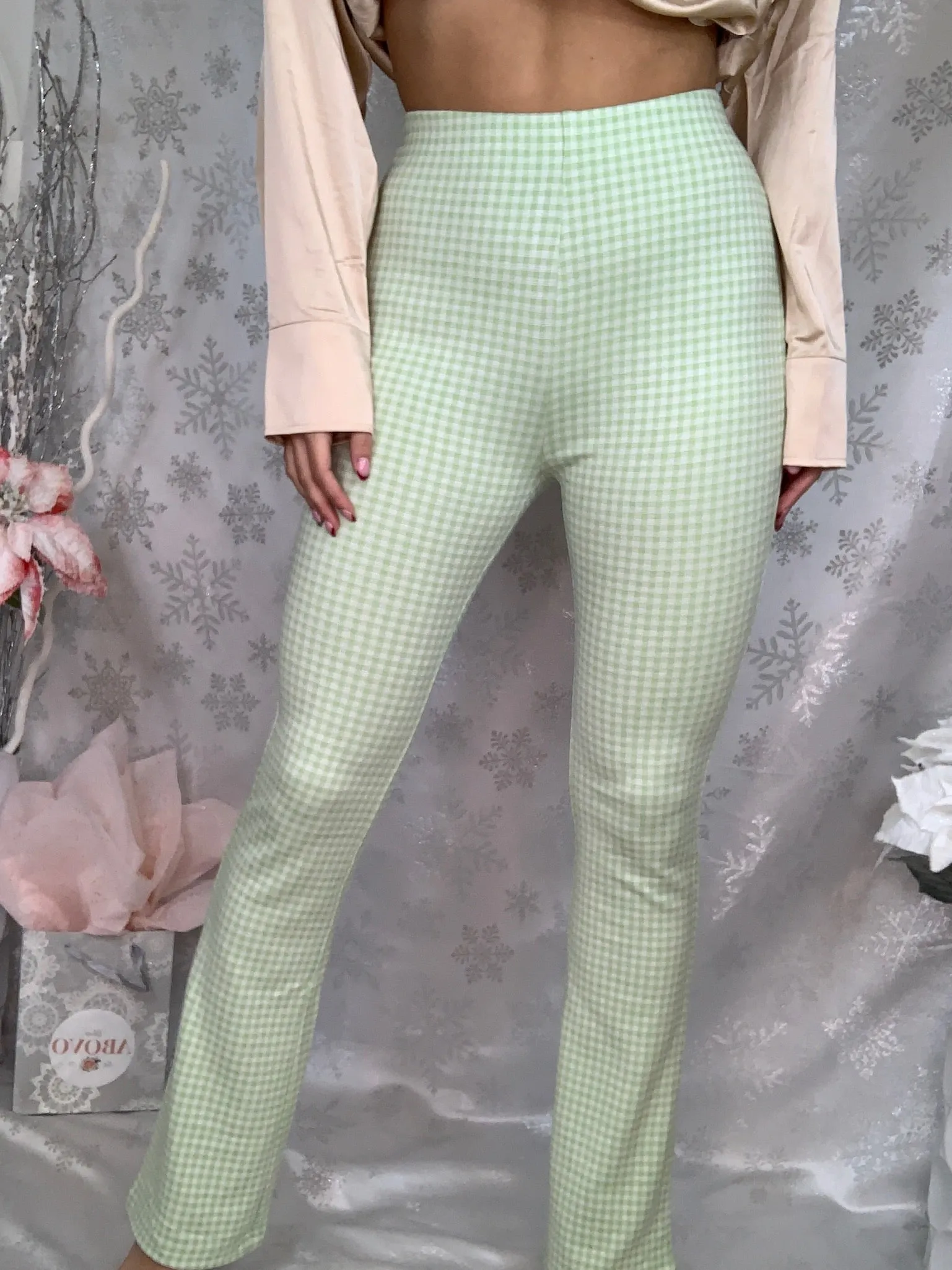 Gingham Pants - Pistachio