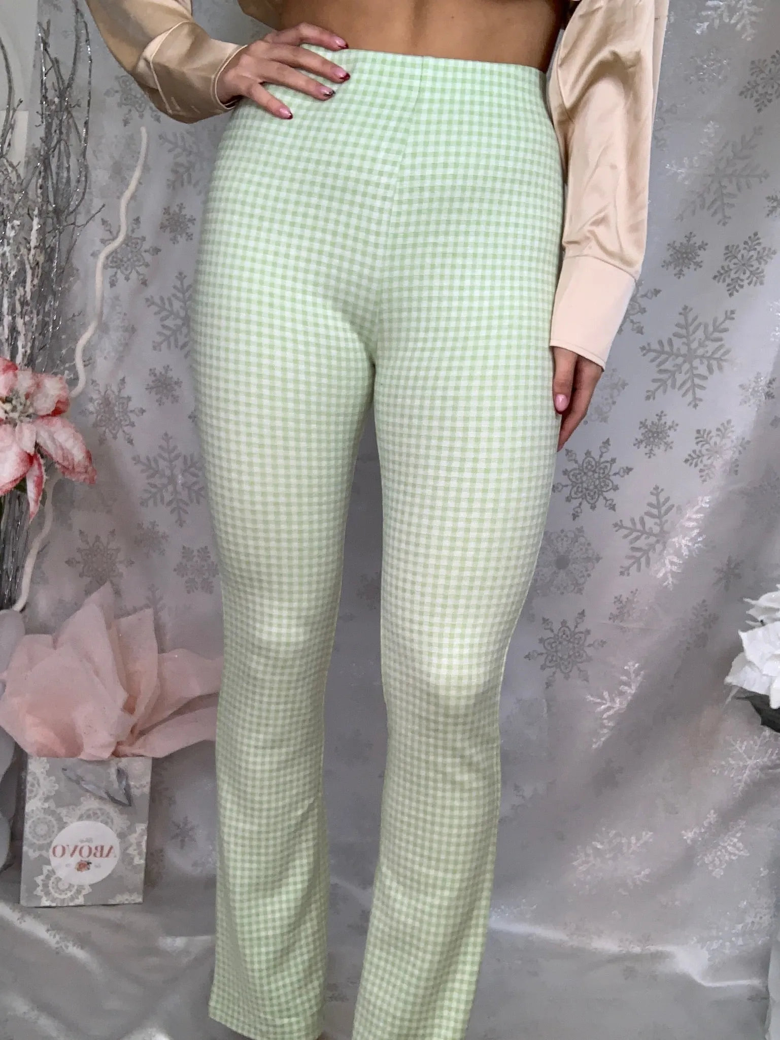 Gingham Pants - Pistachio