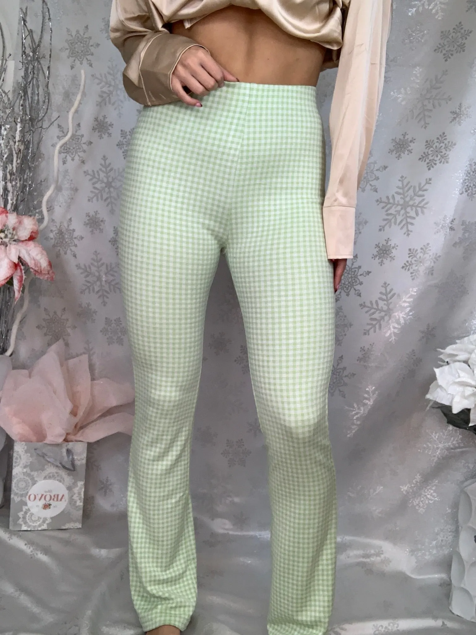 Gingham Pants - Pistachio