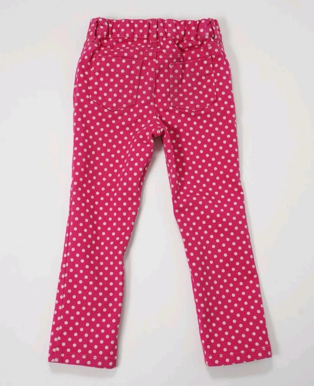 GIRL SIZE 3 YEARS - TOMMY HILFIGER, Pink & White Polka Dot Skinny Jeans EUC B4