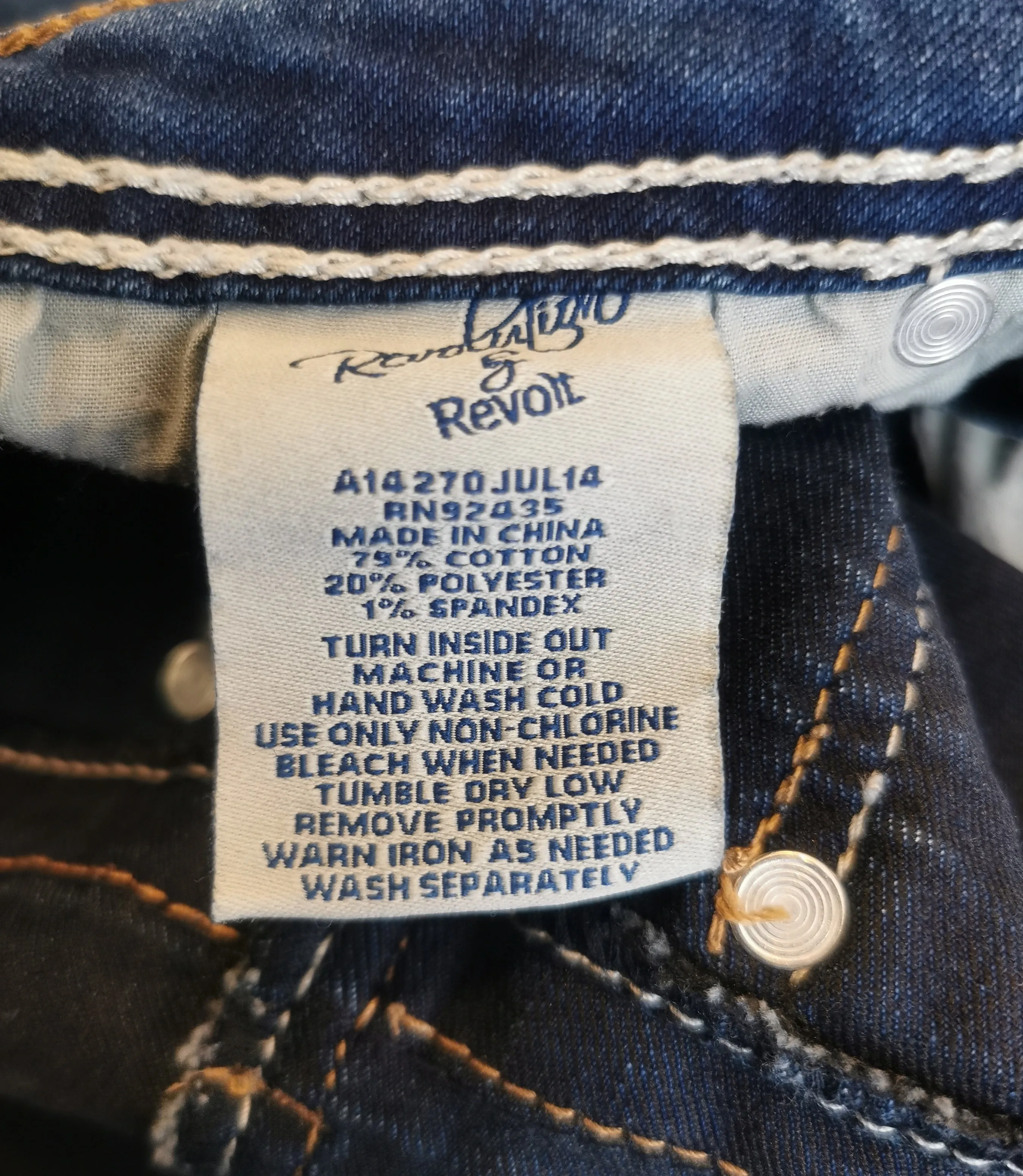 GIRL SIZE 8 YEARS - REVOLUTION By Revolt, Embellished Skinny Jeans EUC B55