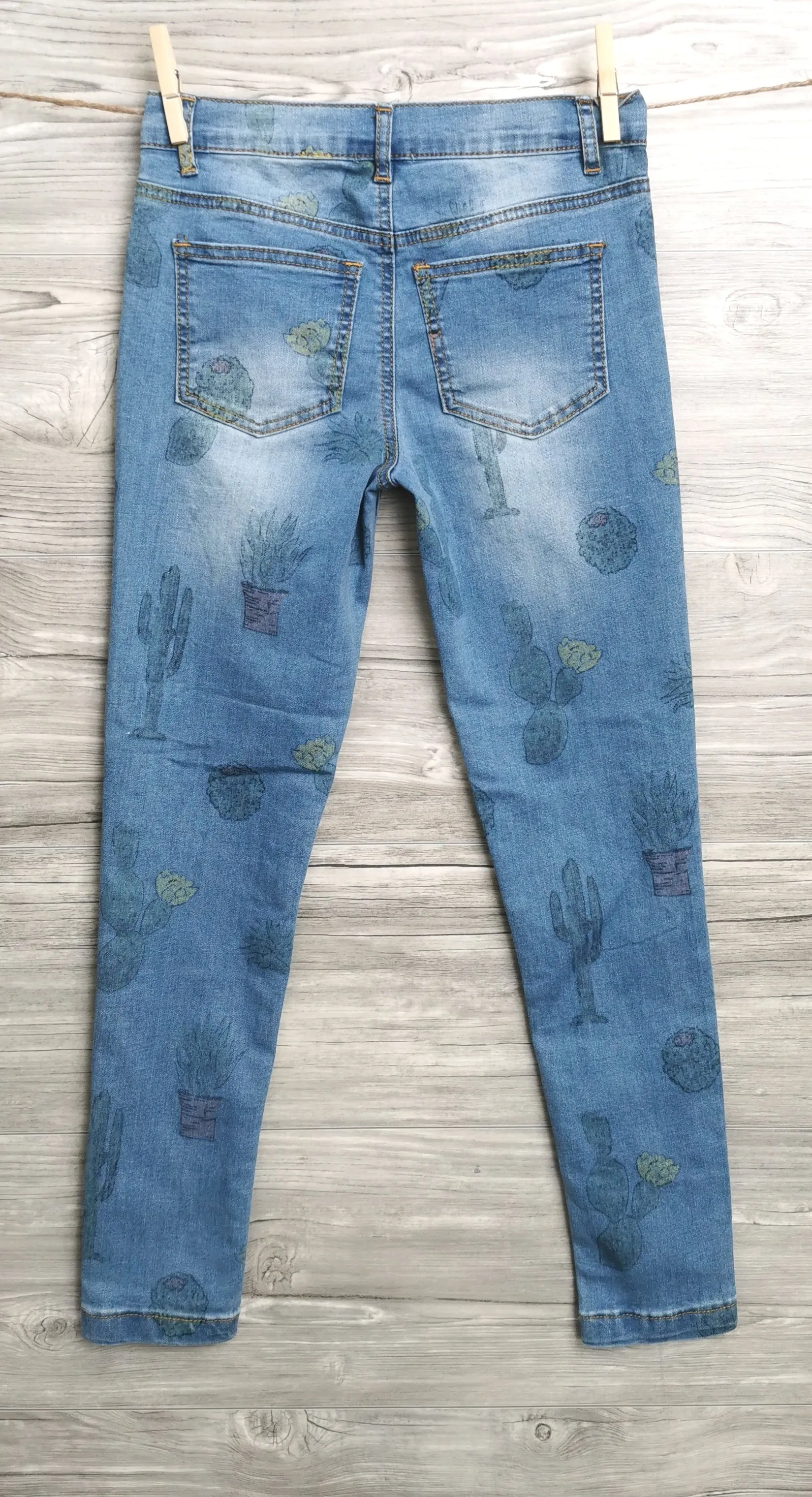 GIRL SIZE(S) MEDIUM (10 YEARS) & LARGE (12 YEARS) - DEX Kids, Graphic Skinny Jeans NWT B54