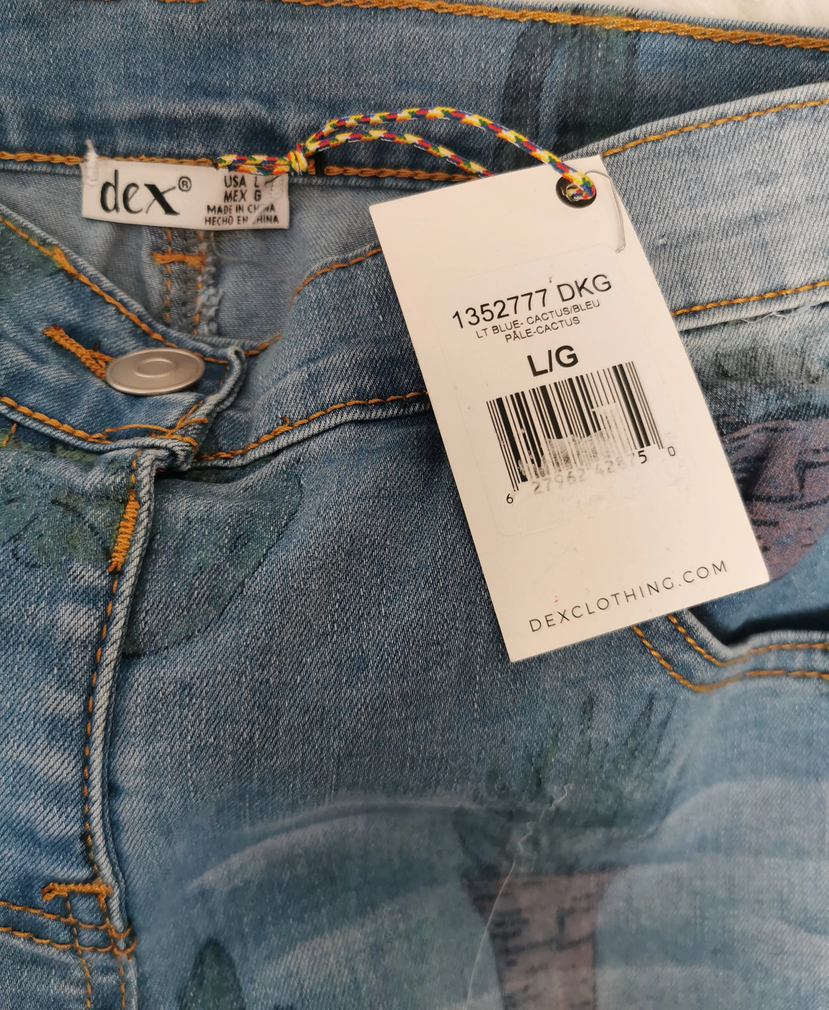 GIRL SIZE(S) MEDIUM (10 YEARS) & LARGE (12 YEARS) - DEX Kids, Graphic Skinny Jeans NWT B54