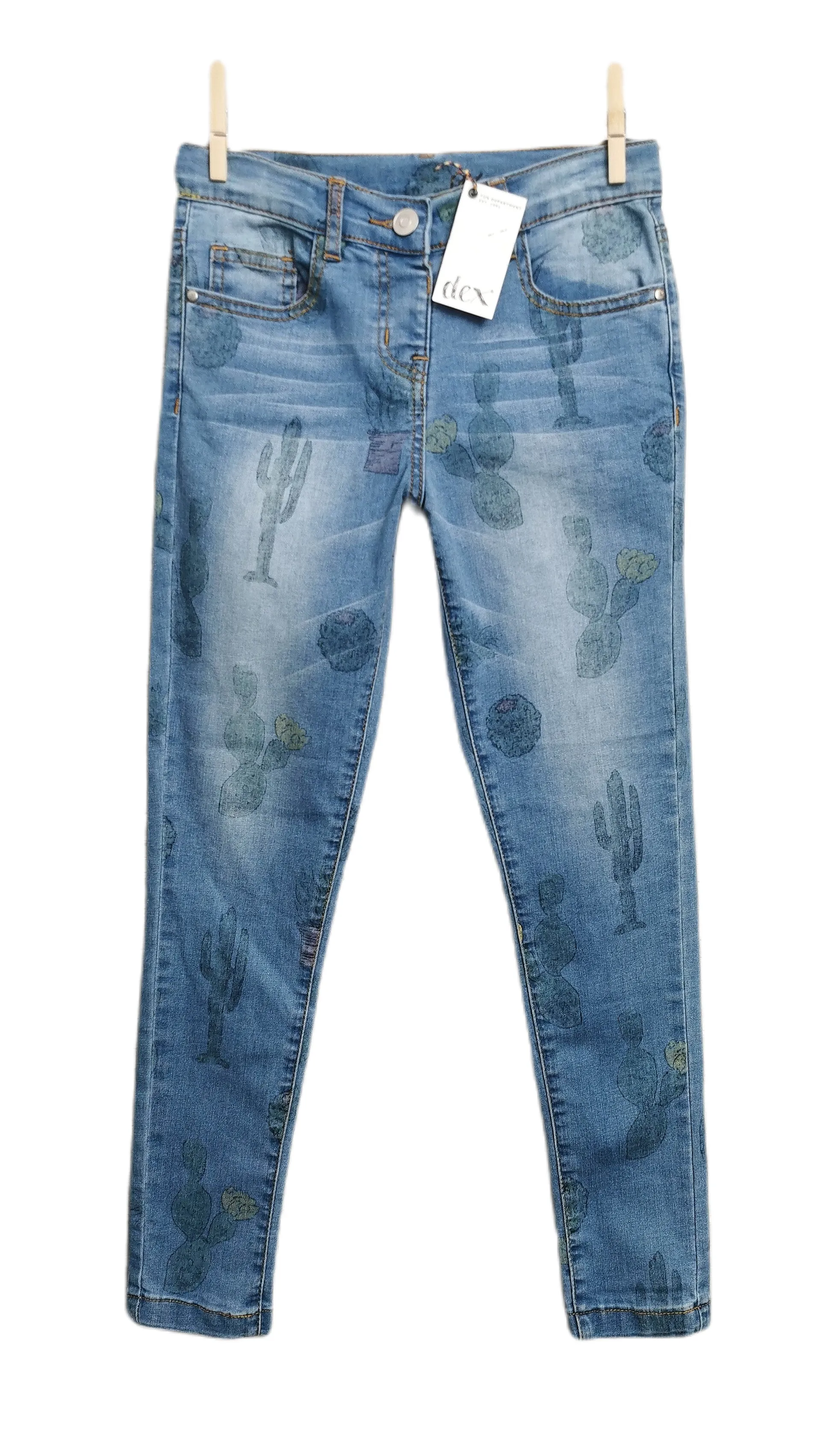 GIRL SIZE(S) MEDIUM (10 YEARS) & LARGE (12 YEARS) - DEX Kids, Graphic Skinny Jeans NWT B54