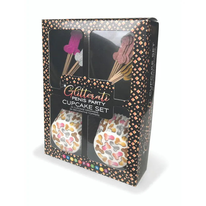 Glitterati - Penis Party Cupcake Set - 24 Pack