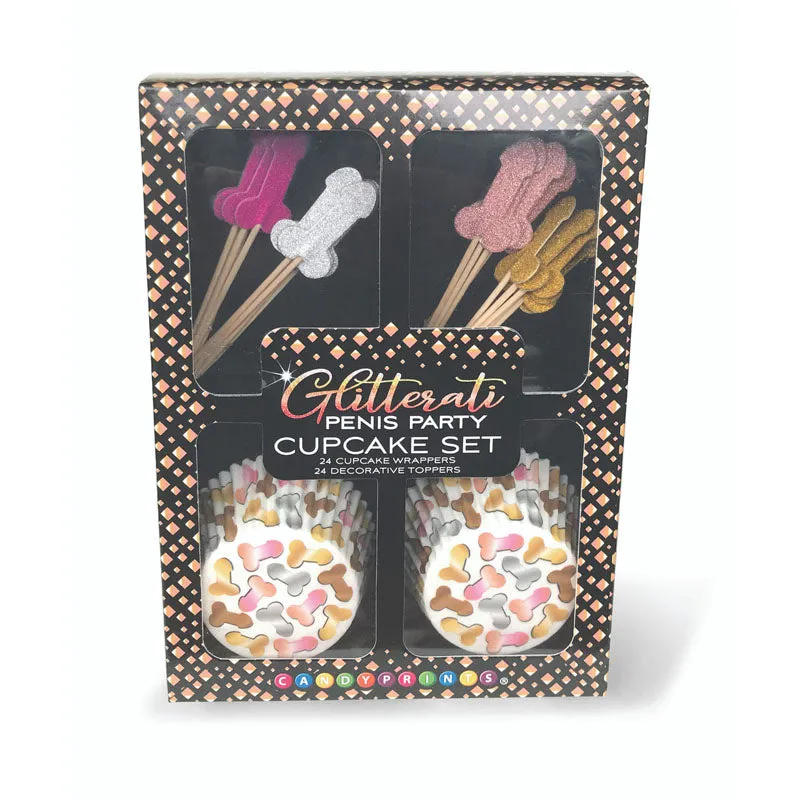 Glitterati - Penis Party Cupcake Set - 24 Pack