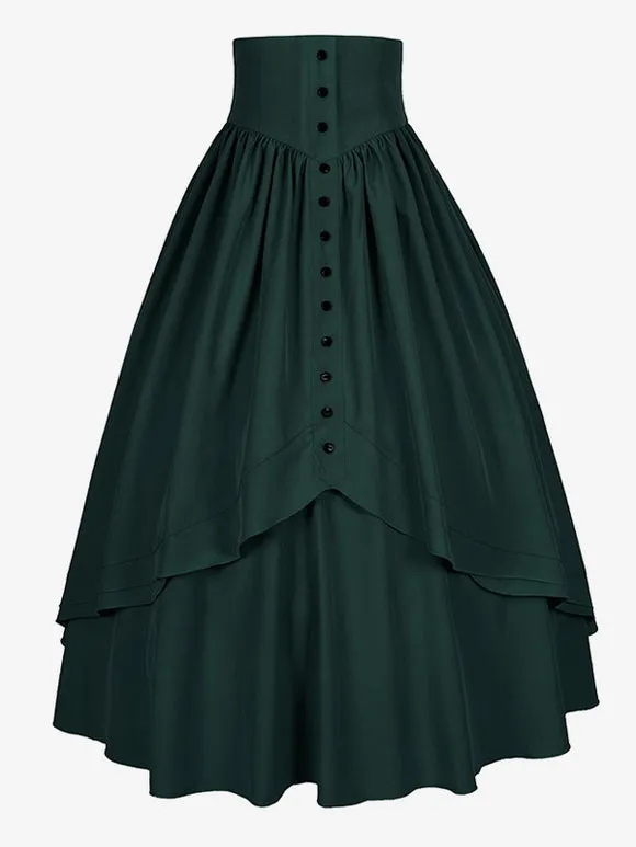 Gothic Lolita SK Ruffles Coffee Brown Lolita Skirts