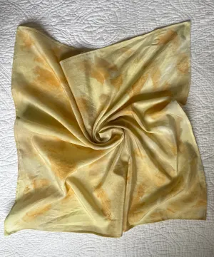 Hand-Dyed & Painted Silk Scarf - Carrot Top