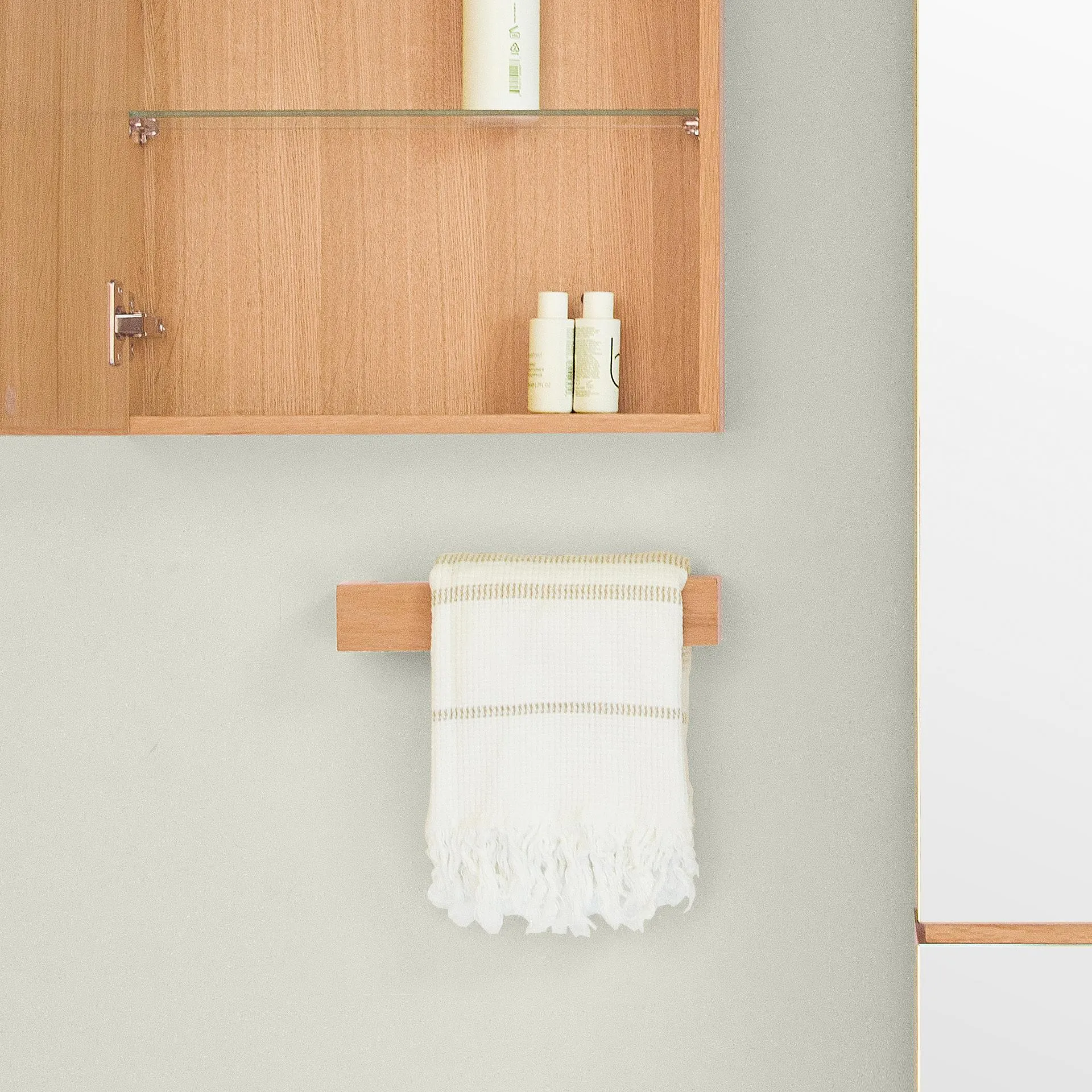 Hand Towel Rail - Natural Oak Finish