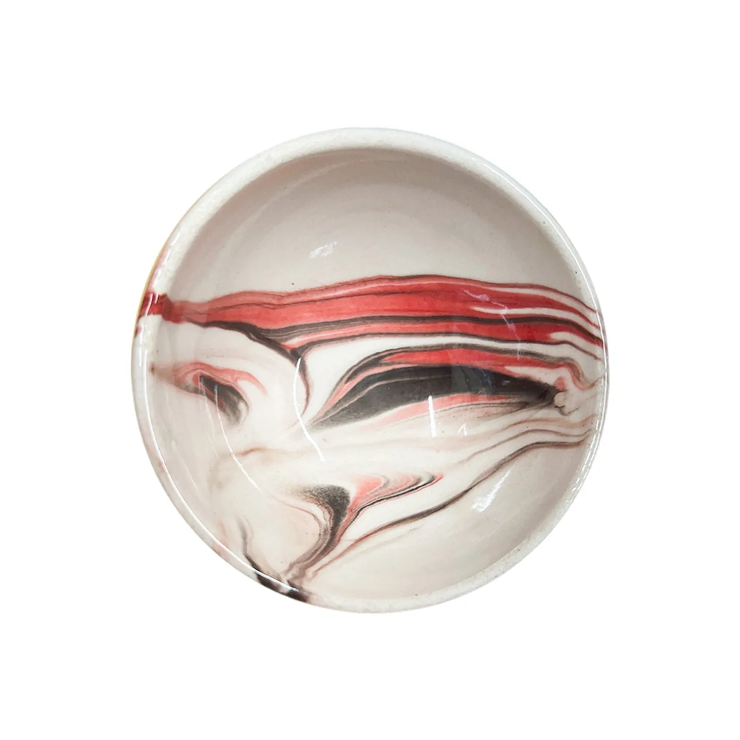 Handmade Ceramic Bowl Mocha Red 8cm