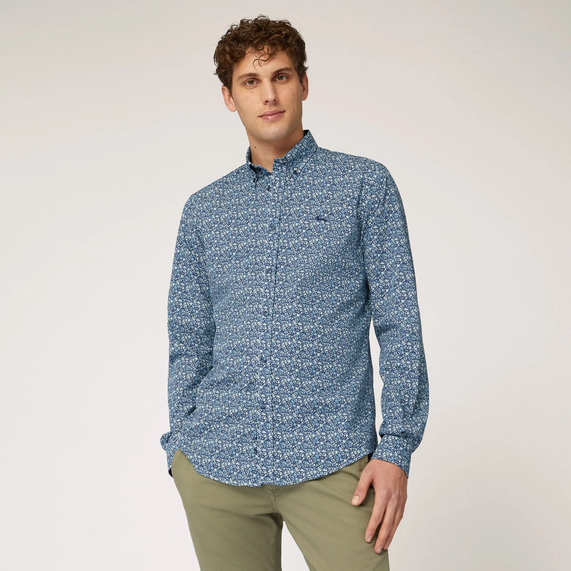 Harmont & Blaine Floral Print Shirt - Blue