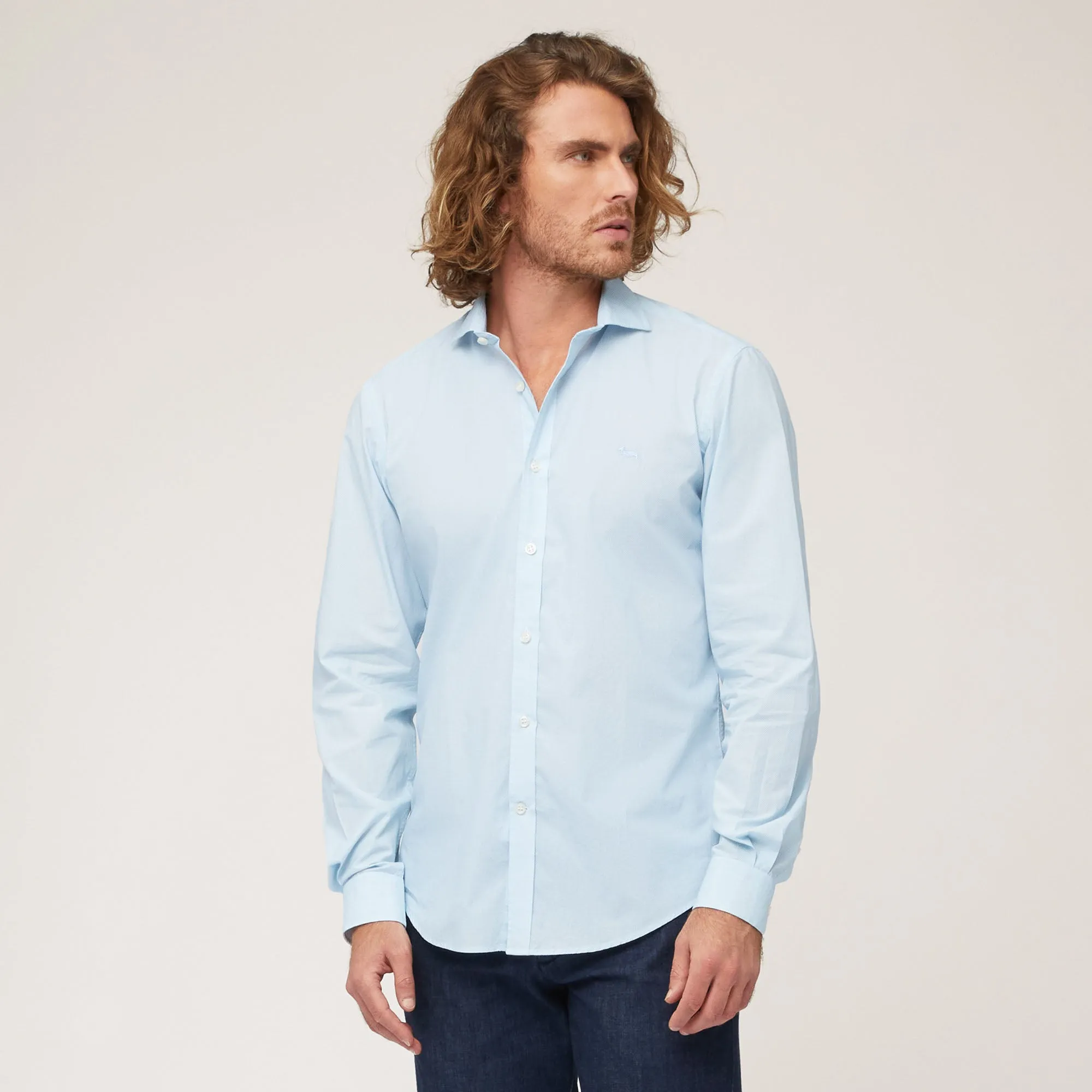 Harmont & Blaine Printed Shirt - Cobalt Blue