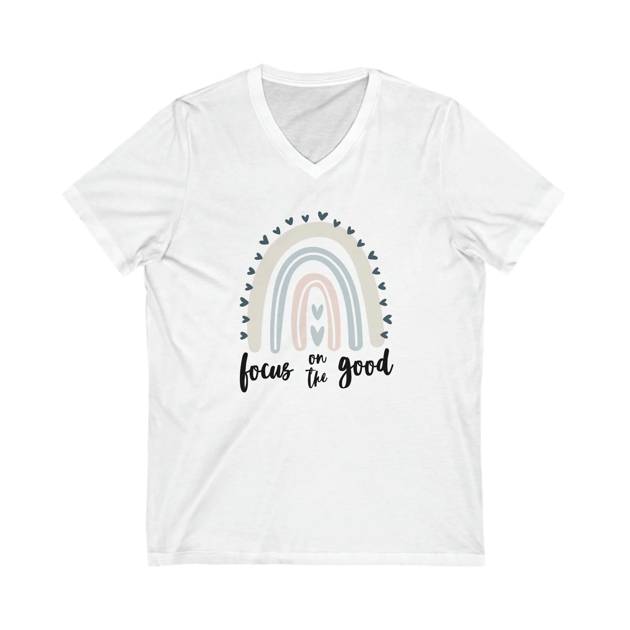 Hazel Blues® |  Focus on the Good Graphic V-Neck Tee