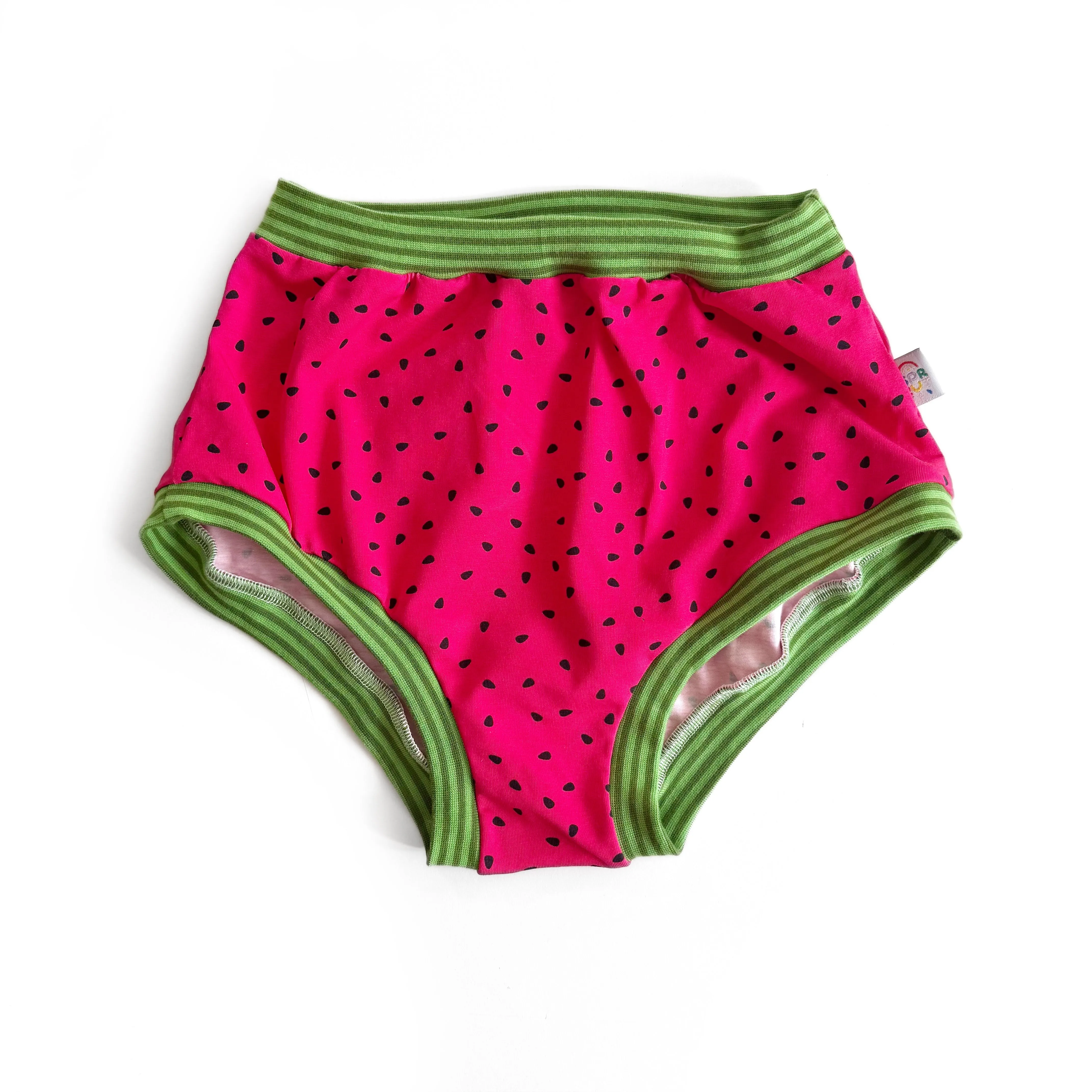 High Waisted Watermelon Adult Pants | Women's Knickers | Organic Cotton Underwear