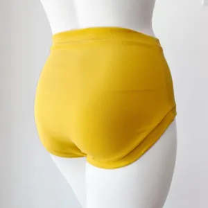 High Waisted Yellow Adult Pants | Women's Knickers | Organic Cotton Underwear